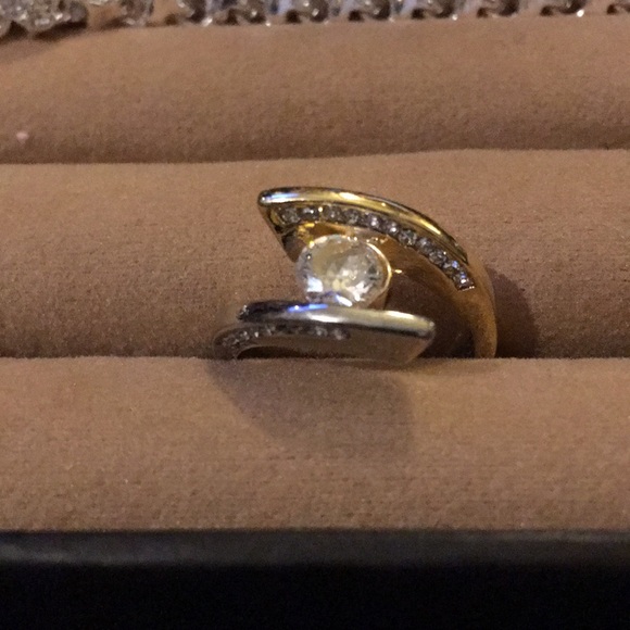 Sterling silver crystal ring - Picture 3 of 4